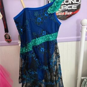 Blue Floral Kids Costume